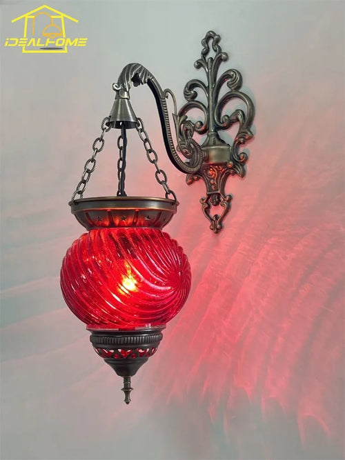 applique murale en verre coloré design ottoman pour café et restaurant - vue 5 sur 6