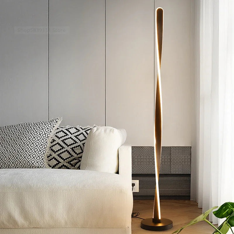 lampadaire moderne en aluminium avec éclairage led réglable - vue 4 sur 9