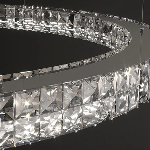 lustre suspendu en cristal design luxe nouvelle collection - vue 7 sur 14