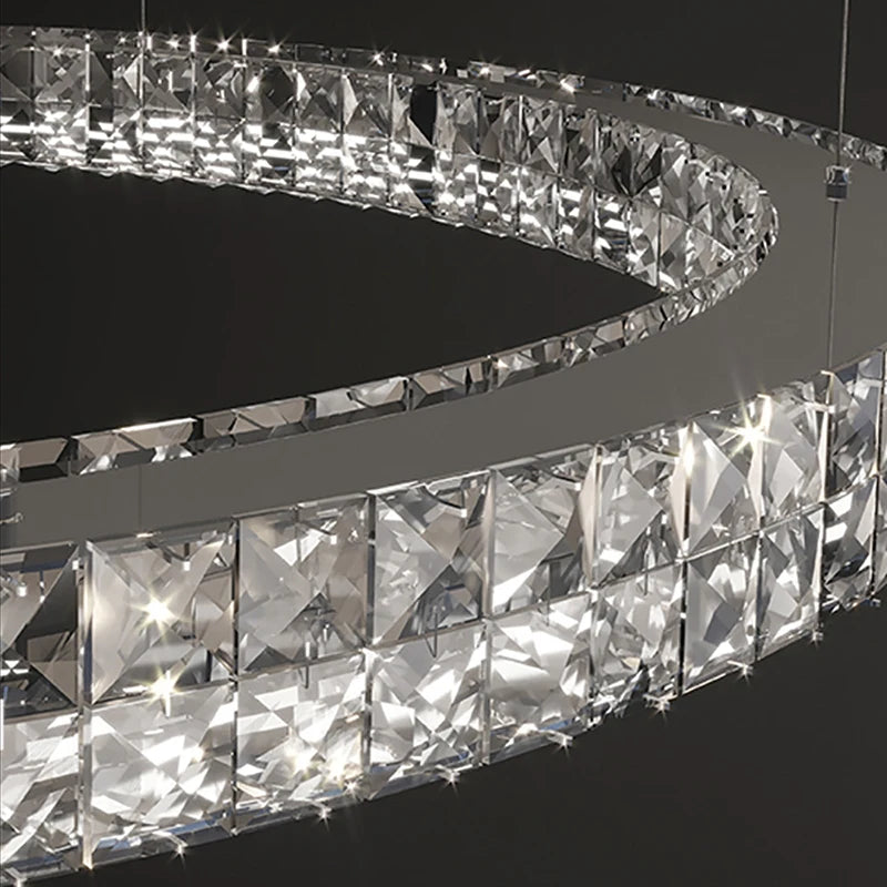 lustre suspendu en cristal design luxe nouvelle collection - vue 6 sur 14