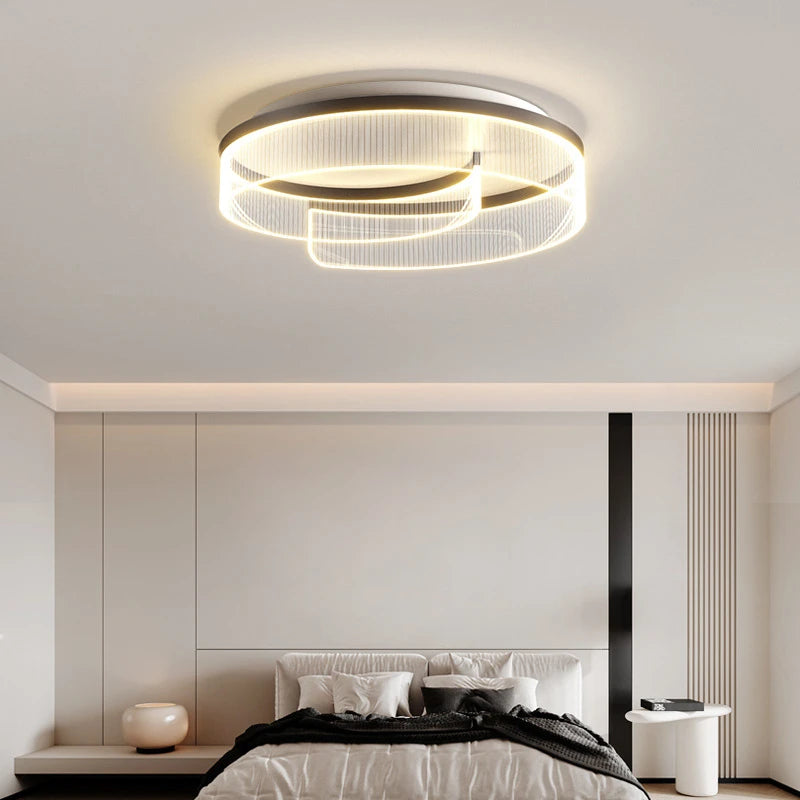 lustre moderne à led circulaire minimaliste nordique design