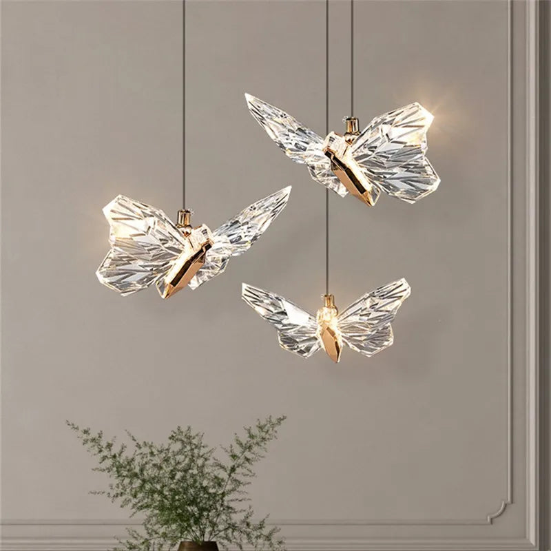 suspension en cristal nordique à led pour décoration moderne - vue 2 sur 18