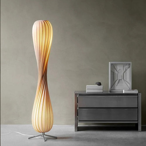 Wabi Sabi – lampadaire en bois Simple et rétro - vue 3 sur 8