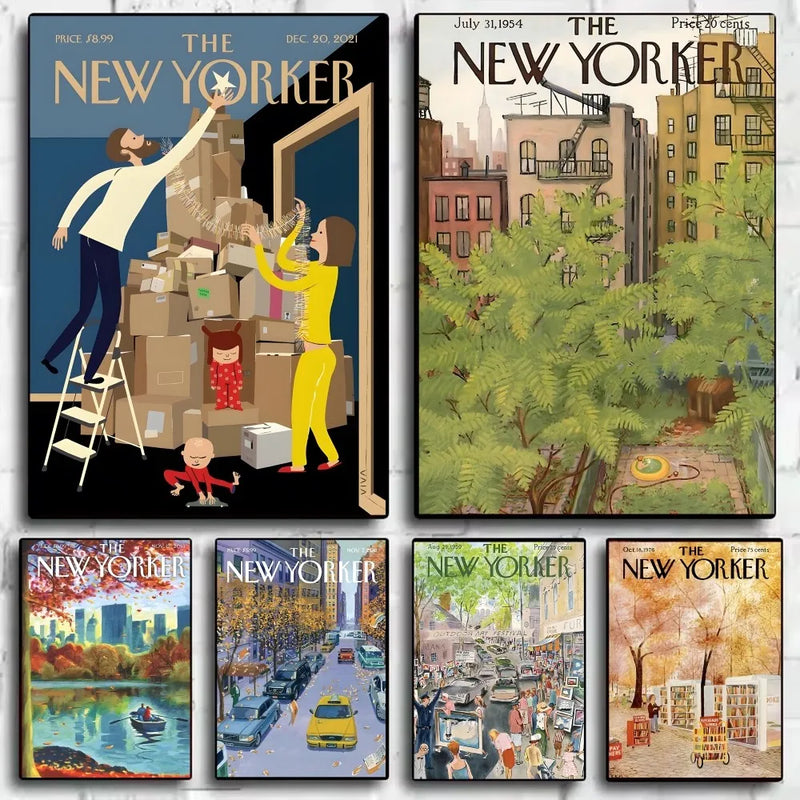 affiche new yorker autocollant étanche décoration esthétique murale