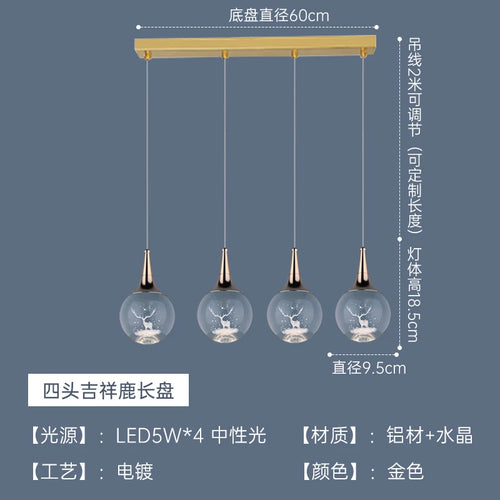 lustre moderne en cristal pour décoration intérieure animaux - vue 14 sur 13
