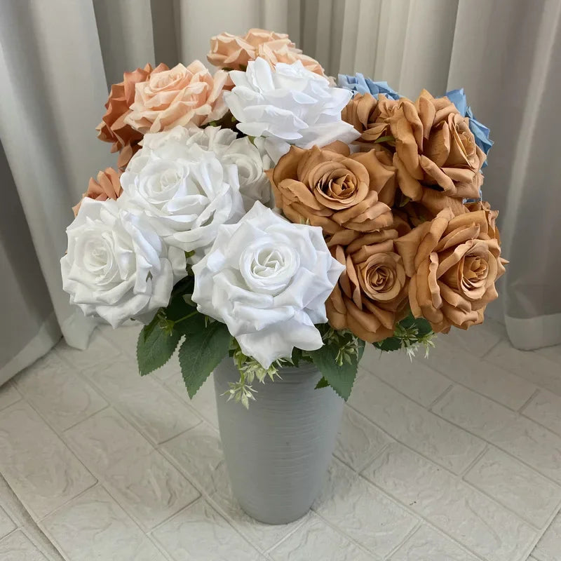 bouquet de roses artificielles décoratives pour événements et salles - vue 4 sur 15