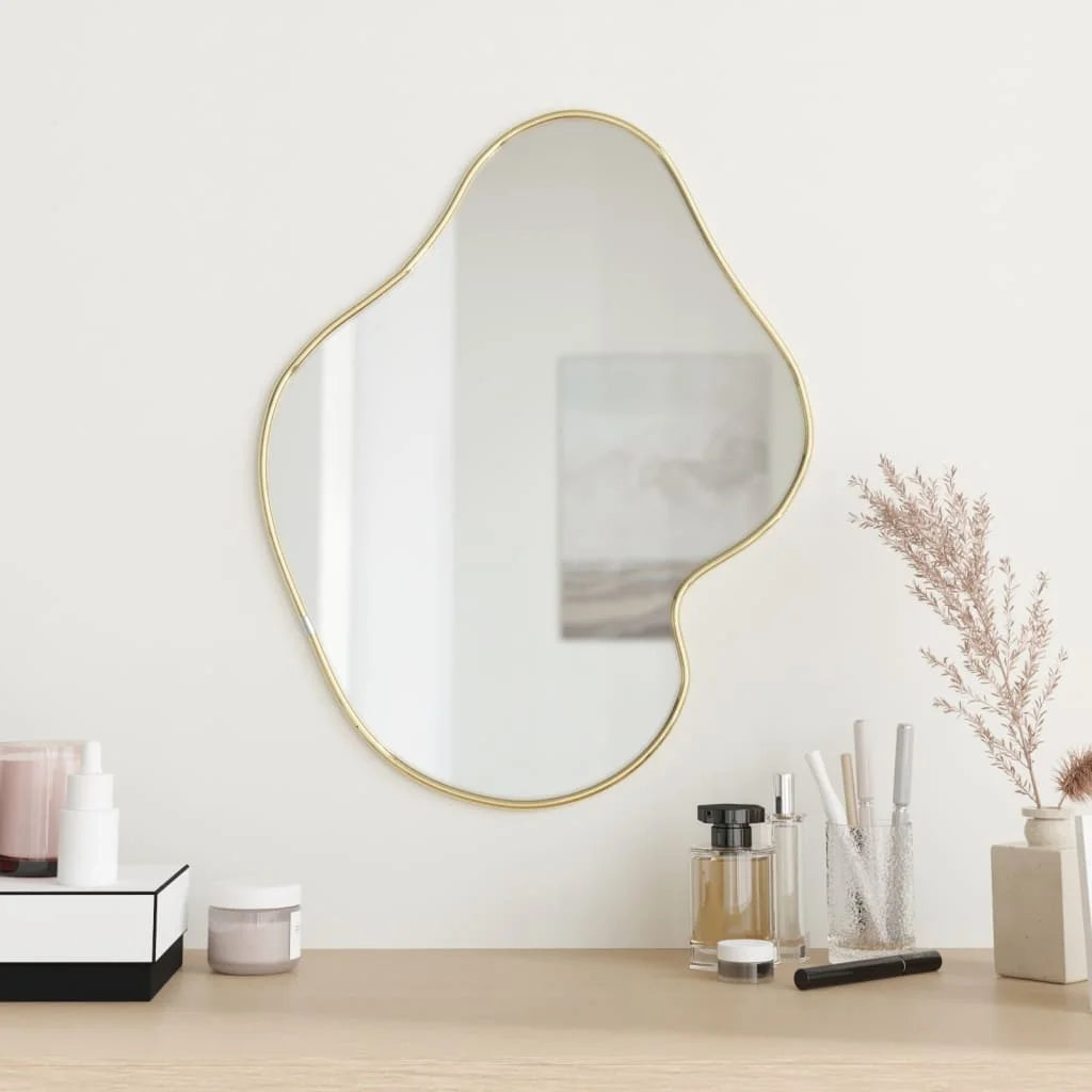 miroir mural élégant au design doré raffiné - vue 7 sur 7