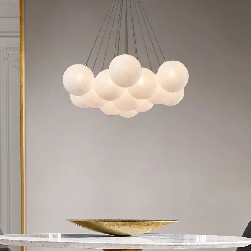 Lustre led boules suspendues au design moderne - vue 5 sur 9