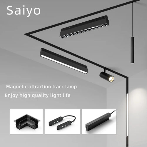 lampe led magnétique intensité variable sans bordure rails surface zigbee