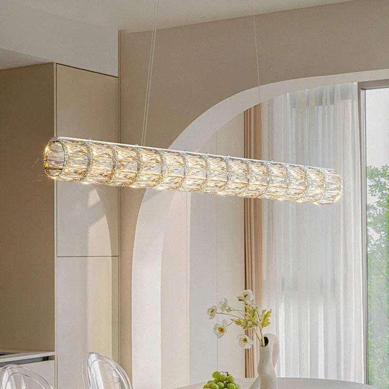 lustre moderne led en cristal k9 art décor maison