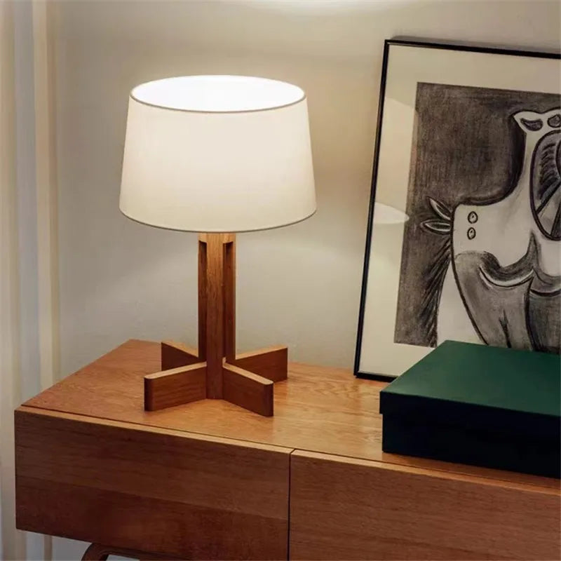 lampadaire rétro en bois pour décoration japonaise intérieur - vue 3 sur 9