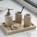 ensemble d'accessoires en marbre pour salle de bain