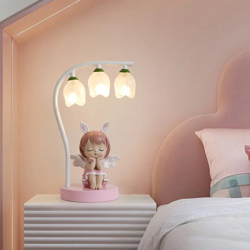 lampe de bureau pour enfants dessin animé lapin princesse mignon - vue 2 sur 9