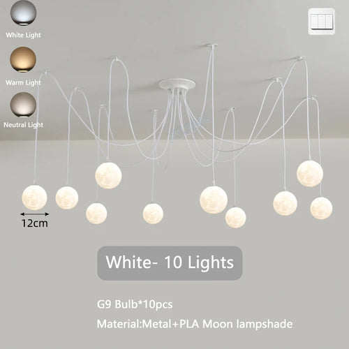lustre multi lumières suspendues style nordique pour commerces - vue 10 sur 16