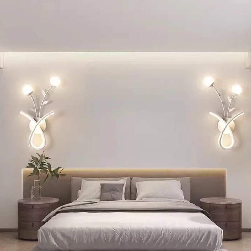 applique murale led acrylique fleur déco - vue 6 sur 23