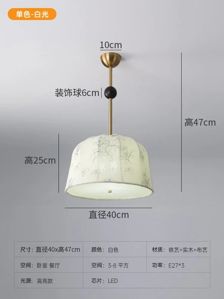 lampe d'étude en bois massif motif nanyang lustre rétro romantique - vue 8 sur 11
