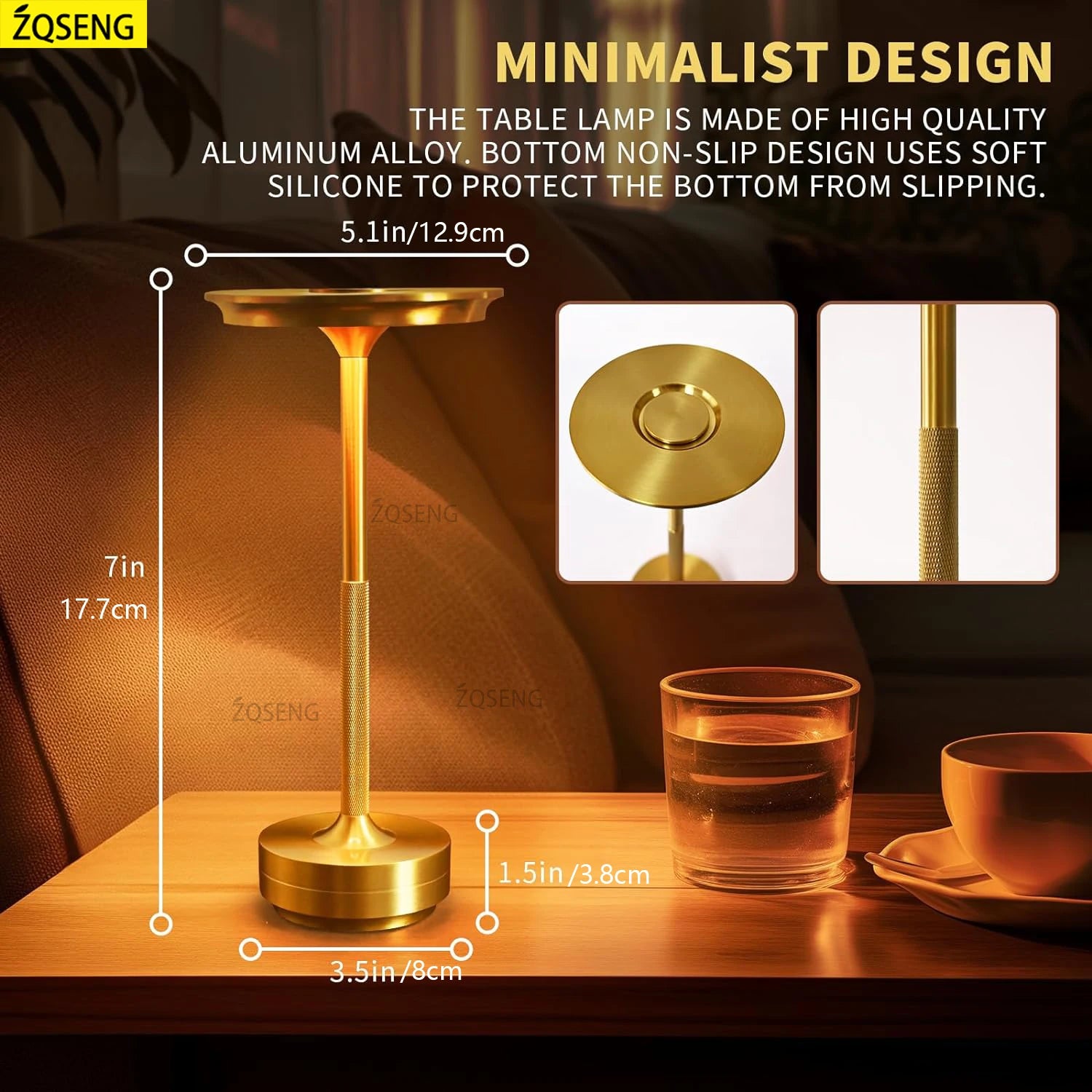 lampe de bureau tactile rechargeable sans fil pour toutes occasions - vue 5 sur 11