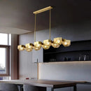 suspension led décorative en cuivre avec luminaire réglable