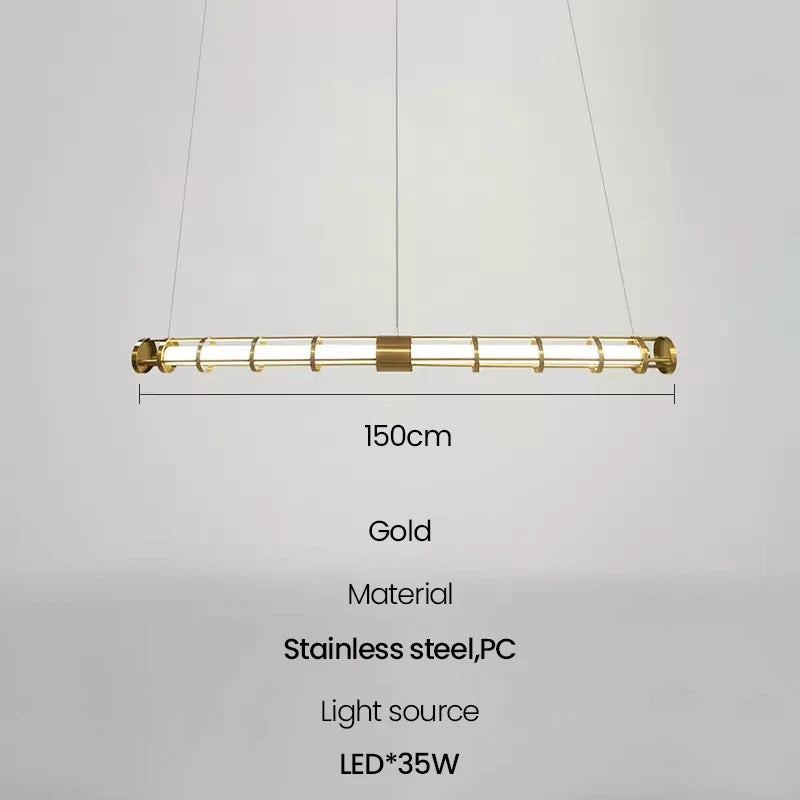 suspension tube nordique moderne pour décoration intérieure - vue 8 sur 10