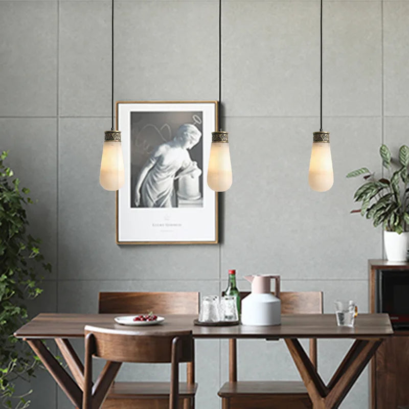 suspension créative en marbre et jade pour intérieur - vue 4 sur 9