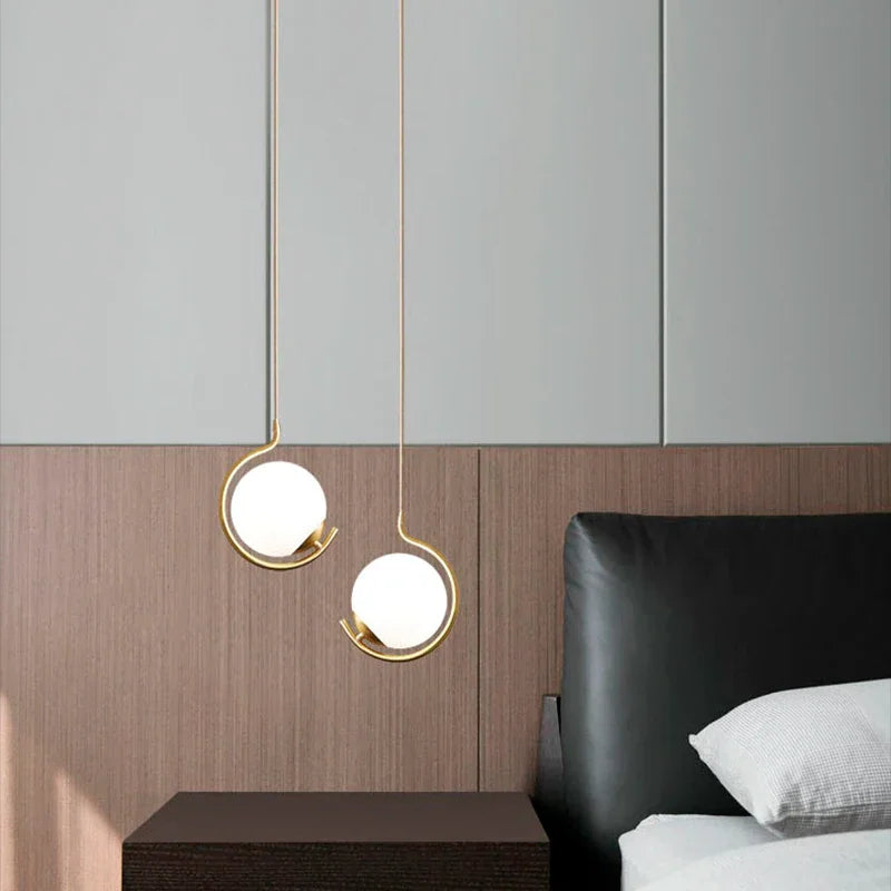 suspension LED en verre design moderne luminaire décoratif d'intérieur - vue 3 sur 16