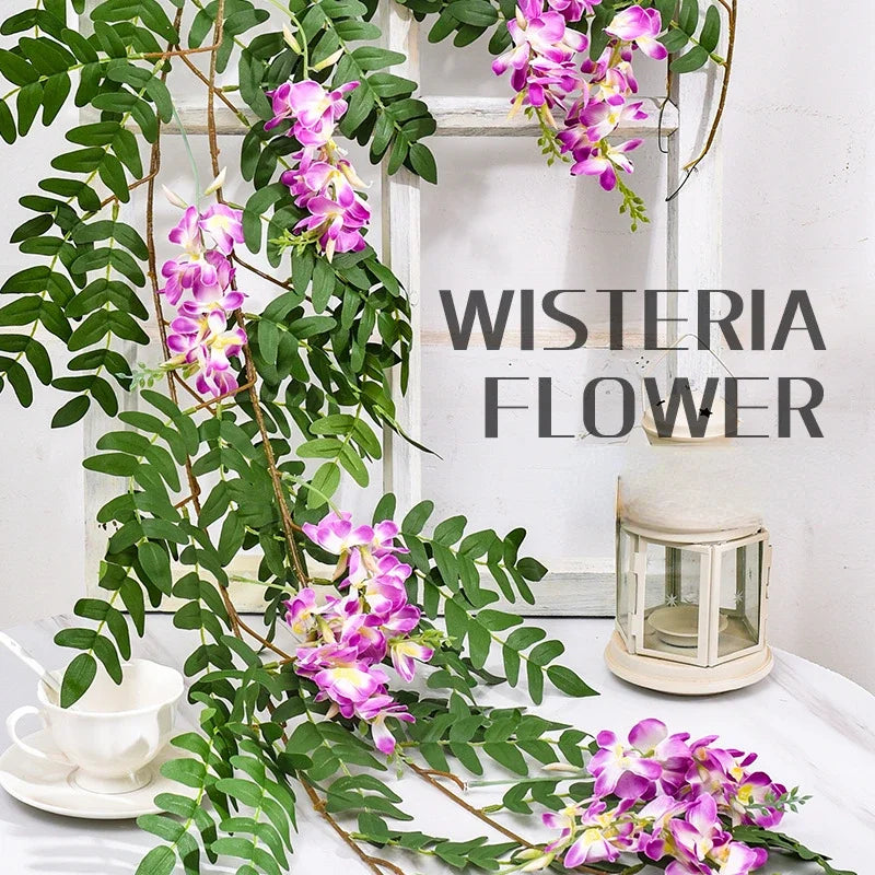 fleurs de glycine artificielles pour décoration intérieure élégante