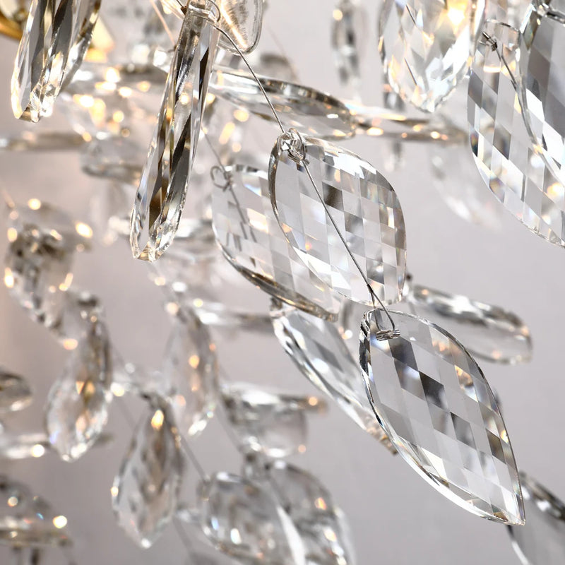 lustre nordique led en cristal de luxe décoration