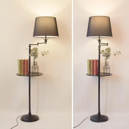 lampe de sol en bois style américain pour décoration intérieure - vue 3 sur 10