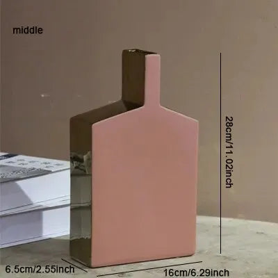 vase en céramique nordique pour fleurs séchées et décoration - vue 8 sur 9