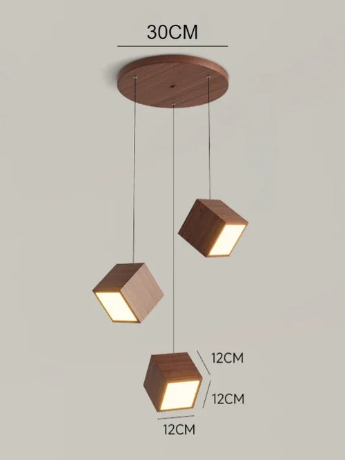 suspension en bois créatif design nordique pour décoration intérieure - vue 10 sur 10