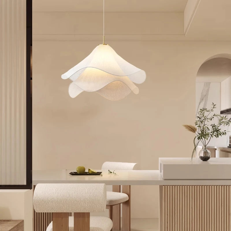 lampe led suspendue en tissu style minimaliste nordique décorative