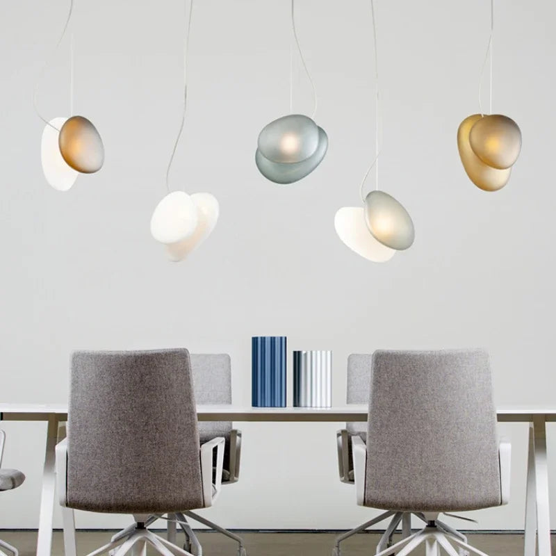 lustre nordique moderne en verre led pour décoration d'hôtel - vue 4 sur 28
