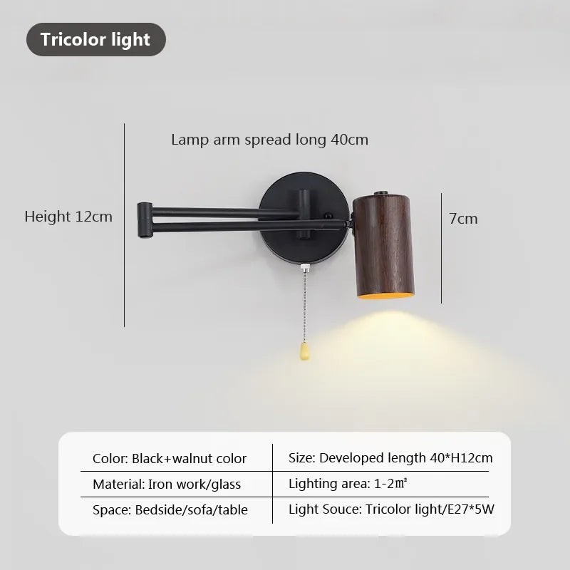 lampe de chevet nordique pivotante pour lecture et étude - vue 8 sur 12