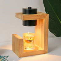 lampe chauffe-bougie aromathérapie bois nordique 110/230V éclairage intérieur