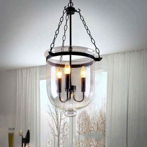 suspension en verre rétro style campagnard américain pour intérieur - vue 2 sur 10