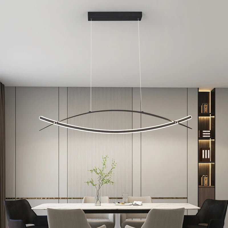 lustre led moderne plaqué or/chrome suspendu luminaire pour boutique