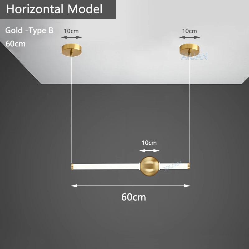 suspension horizontales modernes pour table à manger - vue 18 sur 22