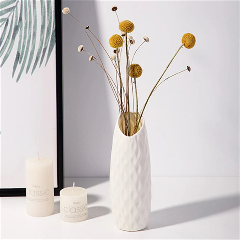 vase nordique en plastique pour fleurs décoratives modernes - vue 5 sur 12