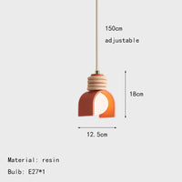 lustre led design en résine pour éclairage intérieur réglable