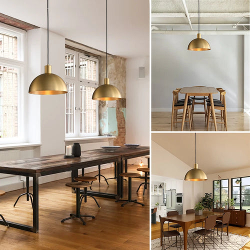 Suspension dorée moderne pour style ferme extérieur - vue 7 sur 6