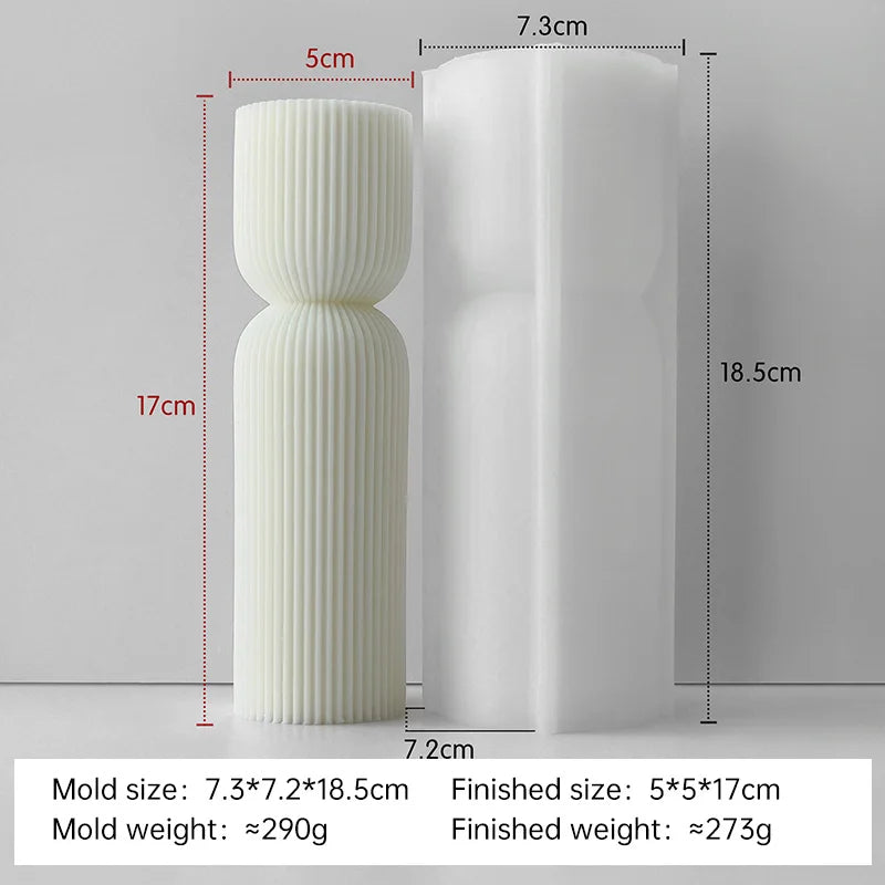 moule en silicone pour bougies aromatiques cylindriques fait main - vue 7 sur 20