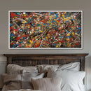 peinture abstraite moderne style jackson pollock pour décoration intérieure