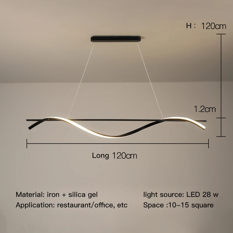 suspension minimaliste en aluminium fer pour décoration maison
