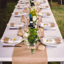 Chemin de table en lin style champetre rustique
