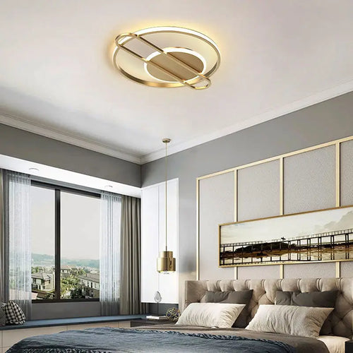 plafonnier moderne à leds style nordique luxueux - vue 5 sur 6