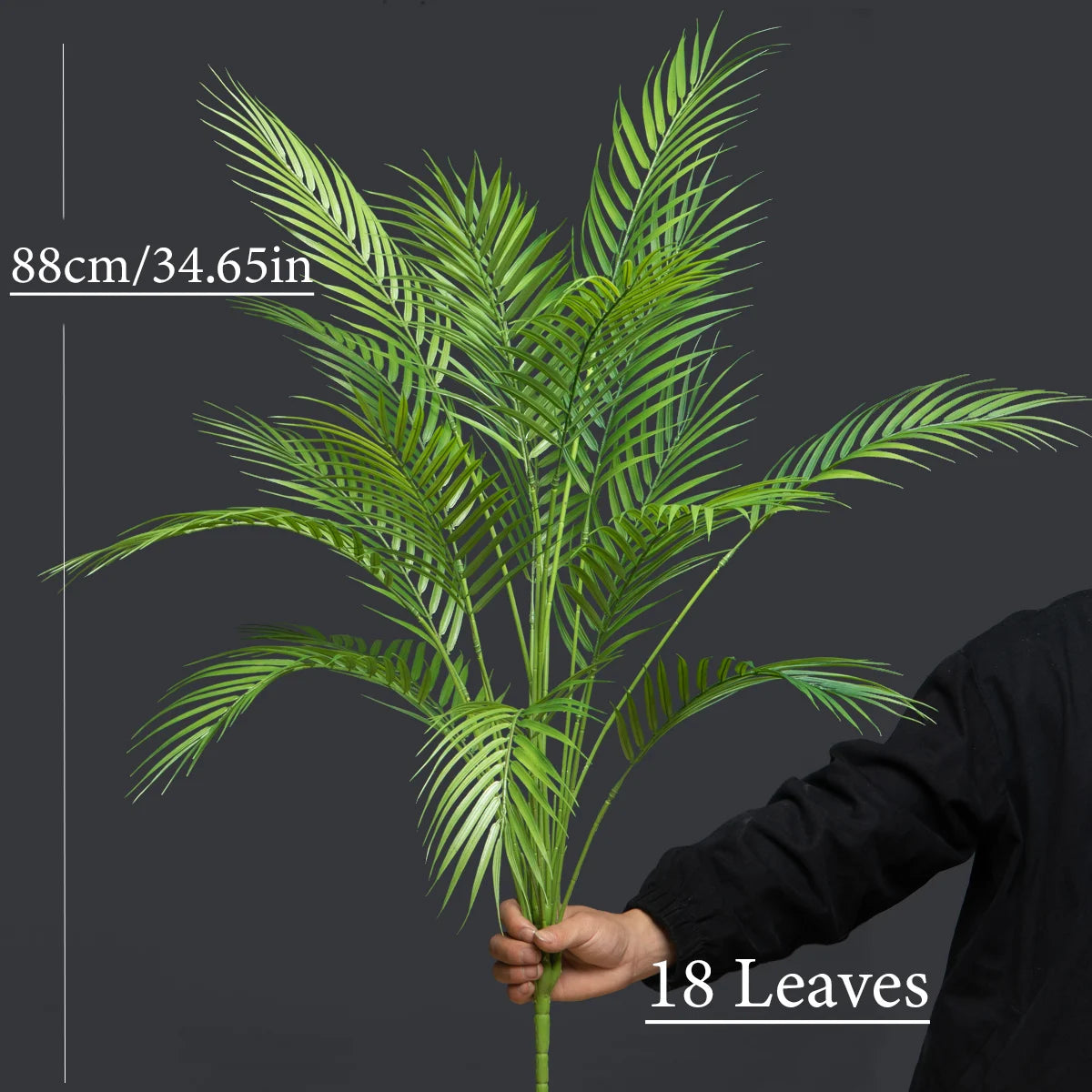 grandes fausses plantes palmier monstera et fougère décoration jardin - vue 7 sur 7