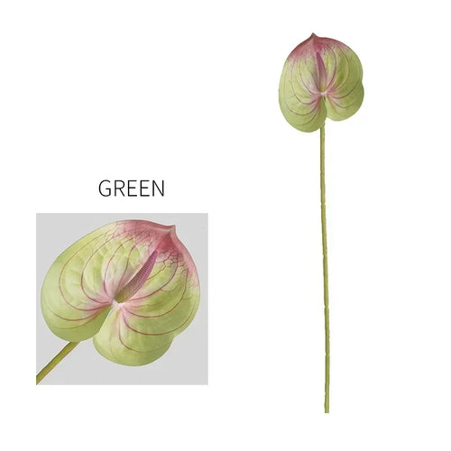 feuilles d'anthurium artificielles pour décoration florale et jardin - vue 17 sur 24