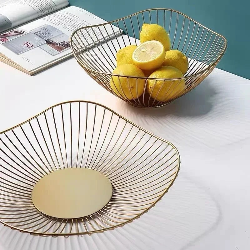 panier à fruits en fer moderne pour stockage et présentation - vue 3 sur 11