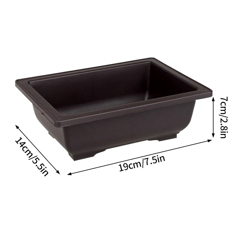 pots de fleurs rectangulaires imitation argile pour jardin extérieur