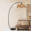 lampadaire en rotin pour ampoule standard